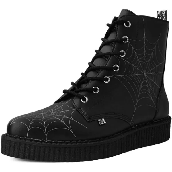 T.U.K. Shoes A9746 Unisex-Adult Boots, Black TUKskin™ 7-Eye Spiderweb Glow Boot