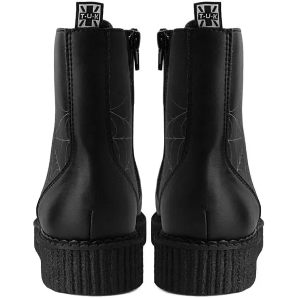 T.U.K. Shoes A9746 Unisex-Adult Boots, Black TUKskin™ 7-Eye Spiderweb Glow Boot