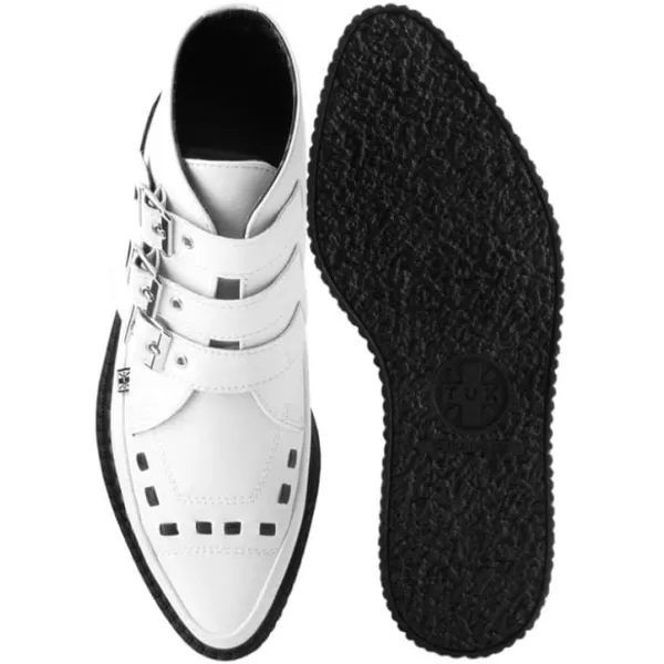 T.U.K. Shoes Pointed 3-Buckle Creeper Boots