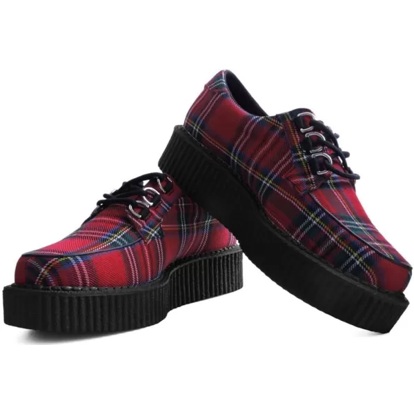 T.U.K. Shoes T2264 Unisex-Adult Creepers, Red Tartan Anarchic Creeper - US: