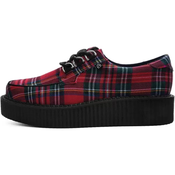 T.U.K. Shoes T2264 Unisex-Adult Creepers, Red Tartan Anarchic Creeper - US: