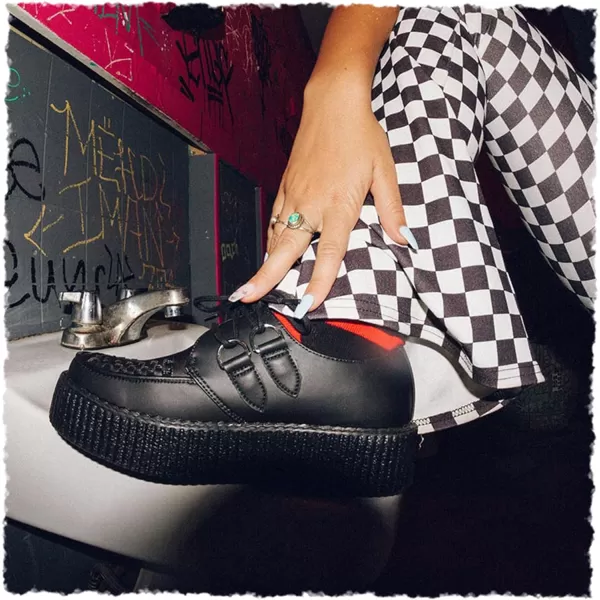 T.U.K. Shoes V9493 Unisex-Adult Creepers, Black TUKskin Viva Mondo Creeper