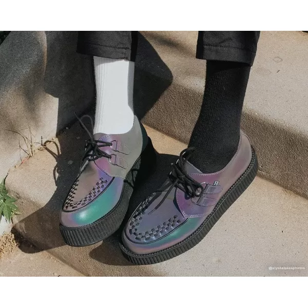 T.U.K. Shoes V9663 Unisex-Adult Creepers, Midnight Chameleon Viva Mondo Creeper