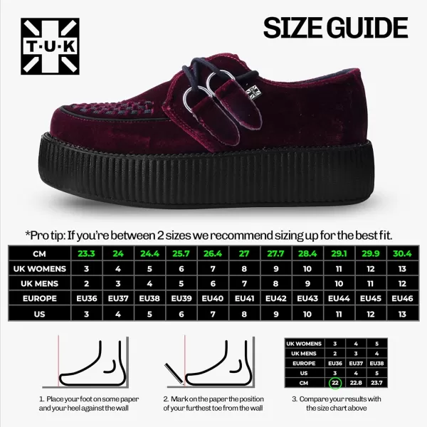 T.U.K. Shoes Velvet Viva Mondo Creeper