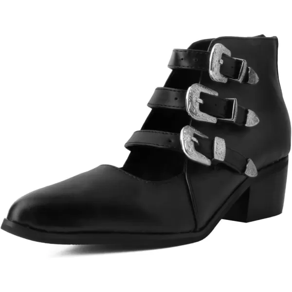T.U.K. Shoes Western Buckle Block Heel