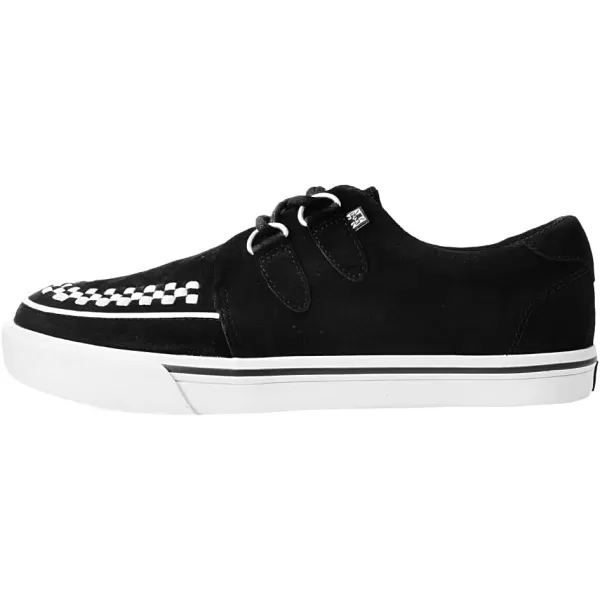 T.U.K. Suede Creeper Sneaker Shoes for Women and Men, White Sole, Interlace, D Ring Lace Up Shoes