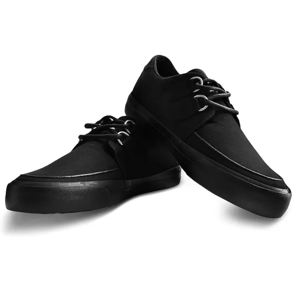 T.U.K. Twill Vegan Creeper Sneaker Shoes for Women and Men, Interlace D Ring Lace Up Shoes
