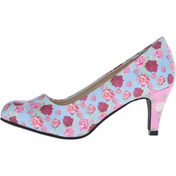 T.u.k.. Women's Floral Mix Anti-pop Heel Dress Pump