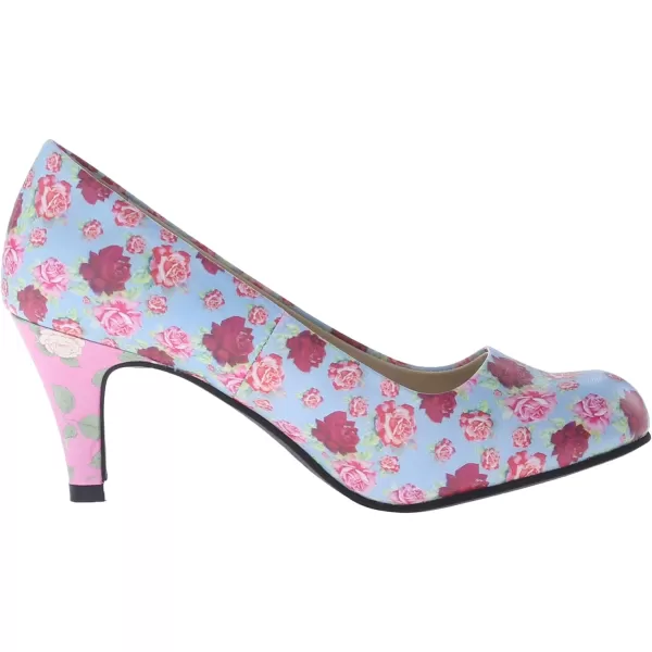 T.u.k.. Women's Floral Mix Anti-pop Heel Dress Pump