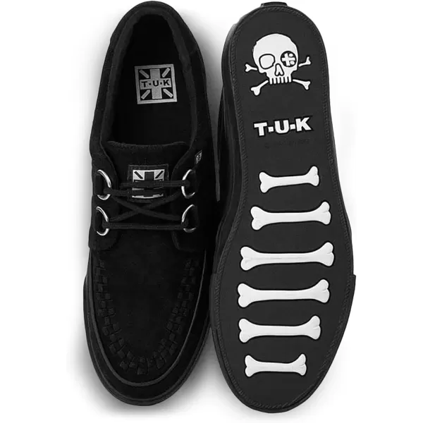 TUK Shoes Black Suede Creeper Sneaker Shoes