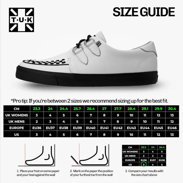 TUK Shoes White Leather Creeper Sneaker Shoes