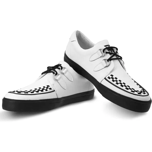 TUK Shoes White Leather Creeper Sneaker Shoes