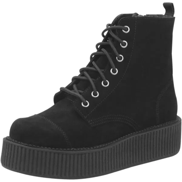 T.U.K. Shoes A8642L Womens Boots, Black Suede Viva Mondo Boots