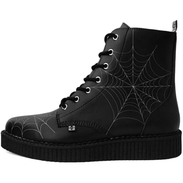 T.U.K. Shoes A9746 Unisex-Adult Boots, Black TUKskin™ 7-Eye Spiderweb Glow Boot