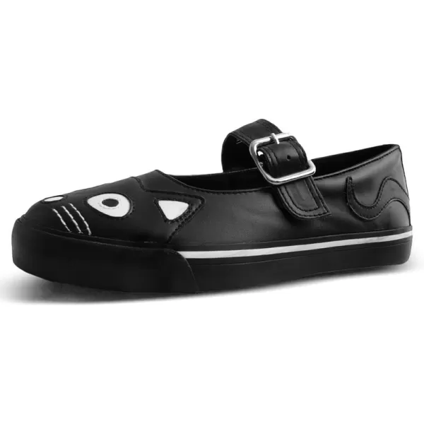 T.U.K. Shoes Kitty Face Black Mary Janes for Women
