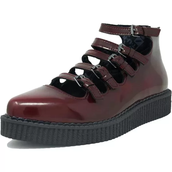 T.U.K. Shoes Multi-Strap Pointed Mary Jane Creeper