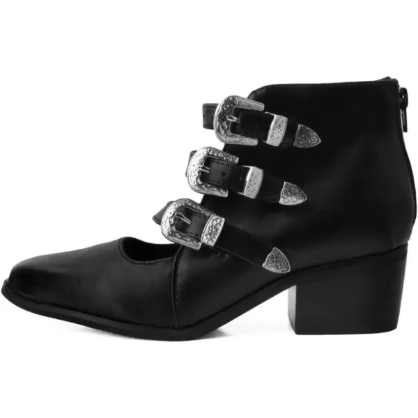 T.U.K. Shoes Western Buckle Block Heel