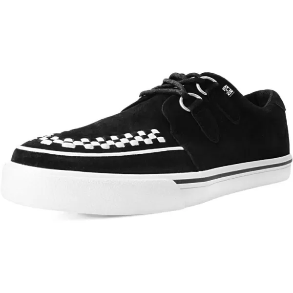T.U.K. Suede Creeper Sneaker Shoes for Women and Men, White Sole, Interlace, D Ring Lace Up Shoes