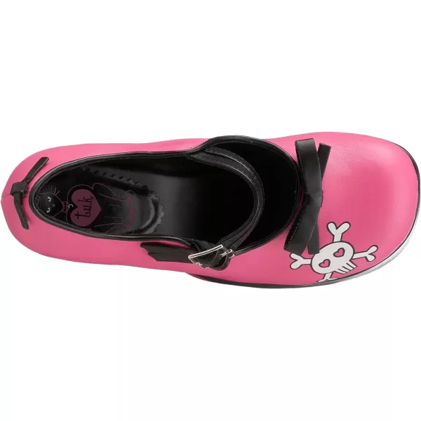 T.U.K. Women's A7319L 2 Strap Skull Platform Mary Jane