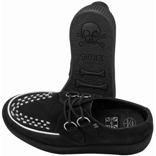 T.U.K. Suede Viva Mondo Creepers Shoes for Women and Men, Lace Up Platform Shoes
