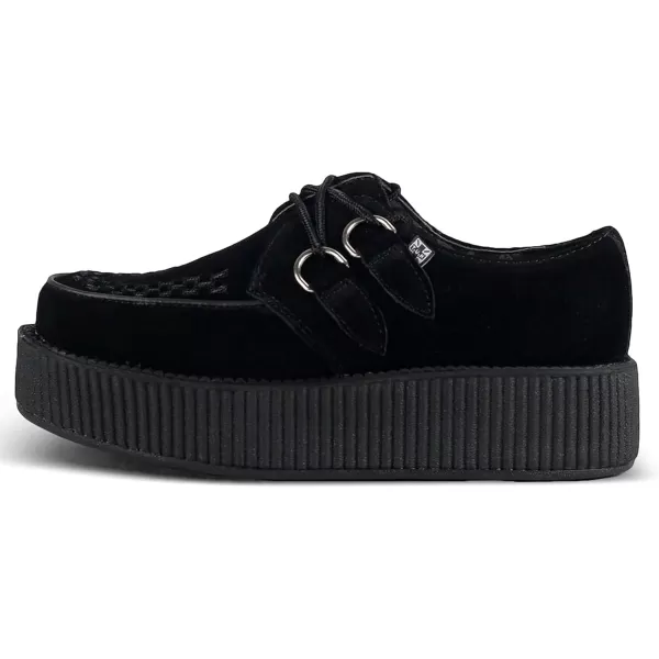 T.U.K. Suede Viva Mondo Creepers Shoes for Women and Men, Lace Up Platform Shoes