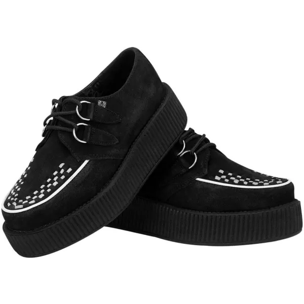 T.U.K. Suede Viva Mondo Creepers Shoes for Women and Men, Lace Up Platform Shoes