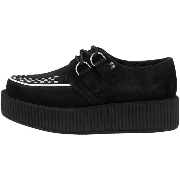 T.U.K. Suede Viva Mondo Creepers Shoes for Women and Men, Lace Up Platform Shoes