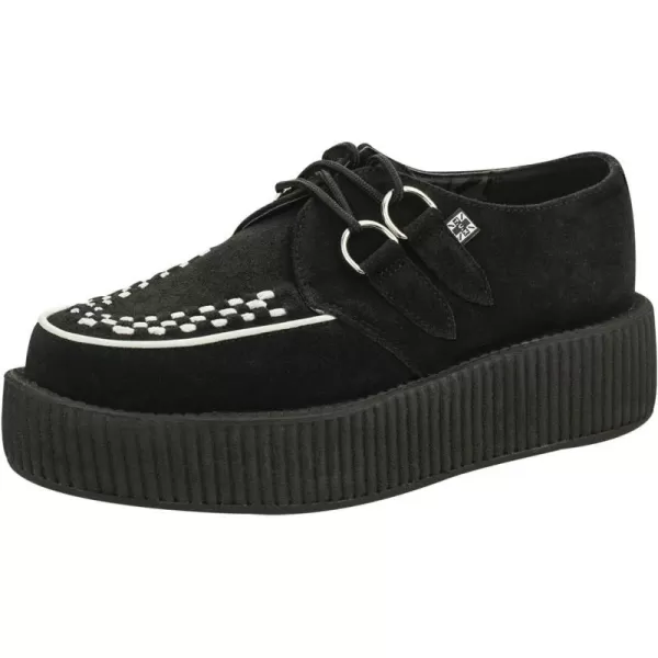 T.U.K. Suede Viva Mondo Creepers Shoes for Women and Men, Lace Up Platform Shoes