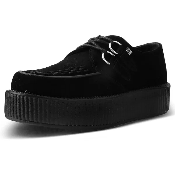 T.U.K. Suede Viva Mondo Creepers Shoes for Women and Men, Lace Up Platform Shoes