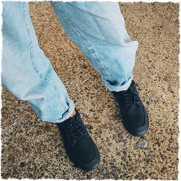 imageTUK Black Twill Vegan Creeper Sneaker Shoes for Women and Men D Ring Lace Up Shoes  US Women 12  Men 10