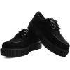 imageTUK Anarchic Faux Suede Black Creeper Shoes for Women and Men D Ring Lace Up Shoes  US Women 06  Men 04