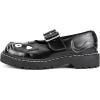 imageTUK Kitty Cat Mary Janes Shoes for Women Round Toe Ankle Strap Oxford ShoesBlack Leather