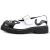 imageTUK Kitty Cat Mary Janes Shoes for Women Round Toe Ankle Strap Oxford ShoesBlackWhite