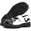 imageTUK Kitty Cat Mary Janes Shoes for Women Round Toe Ankle Strap Oxford ShoesBlackWhite