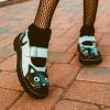 imageTUK Kitty Cat Mary Janes Shoes for Women Round Toe Ankle Strap Oxford ShoesBlackWhite