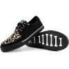 imageTUK UnisexAdult Low Top SneakersBlackLeopard