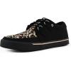 imageTUK UnisexAdult Low Top SneakersBlackLeopard