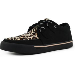 imageTUK UnisexAdult Low Top SneakersBlackLeopard
