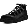 imageTUK Womens MultiStrap Pointed Mary Jane CreeperBlack Tukskin