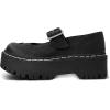 imageTUK Black TUKskin Double Decker Mary Jane Shoes for Women Round Toe Ankle Strap Platform Chunky HeelBlack