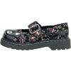 imageTUK Kitty Cat Mary Janes Shoes for Women Round Toe Ankle Strap Oxford ShoesFloral