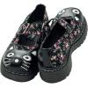 imageTUK Kitty Cat Mary Janes Shoes for Women Round Toe Ankle Strap Oxford ShoesFloral