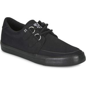imageTUK Twill Vegan Creeper Sneaker Shoes for Women and Men Interlace D Ring Lace Up ShoesBlack Canvas