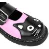 imageTUK Kitty Cat Mary Janes Shoes for Women Round Toe Ankle Strap Oxford ShoesPinkBlack