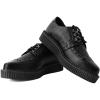 imageTUK Anarchic Creeper Shoes for Women and Men  Pointed Toe LaceUp with DRing Fastening  Low Platform Footwear  Foam Padded Insole ampamp Twill LiningBlack