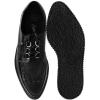 imageTUK Anarchic Creeper Shoes for Women and Men  Pointed Toe LaceUp with DRing Fastening  Low Platform Footwear  Foam Padded Insole ampamp Twill LiningBlack
