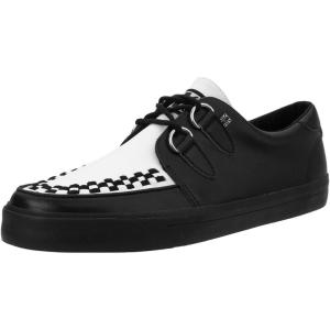 imageTUK Shoes Leather Creeper Sneaker Shoes for Women and MenBlackWhite