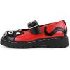 imageTUK Kitty Cat Mary Jane Shoes for Women Round Toe Ankle Strap Oxford ShoesBlack and Red Leather