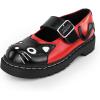 imageTUK Kitty Cat Mary Jane Shoes for Women Round Toe Ankle Strap Oxford ShoesBlack and Red Leather