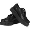 imageTUK Black Anarchic Creeper Shoes for Women and MenBlack